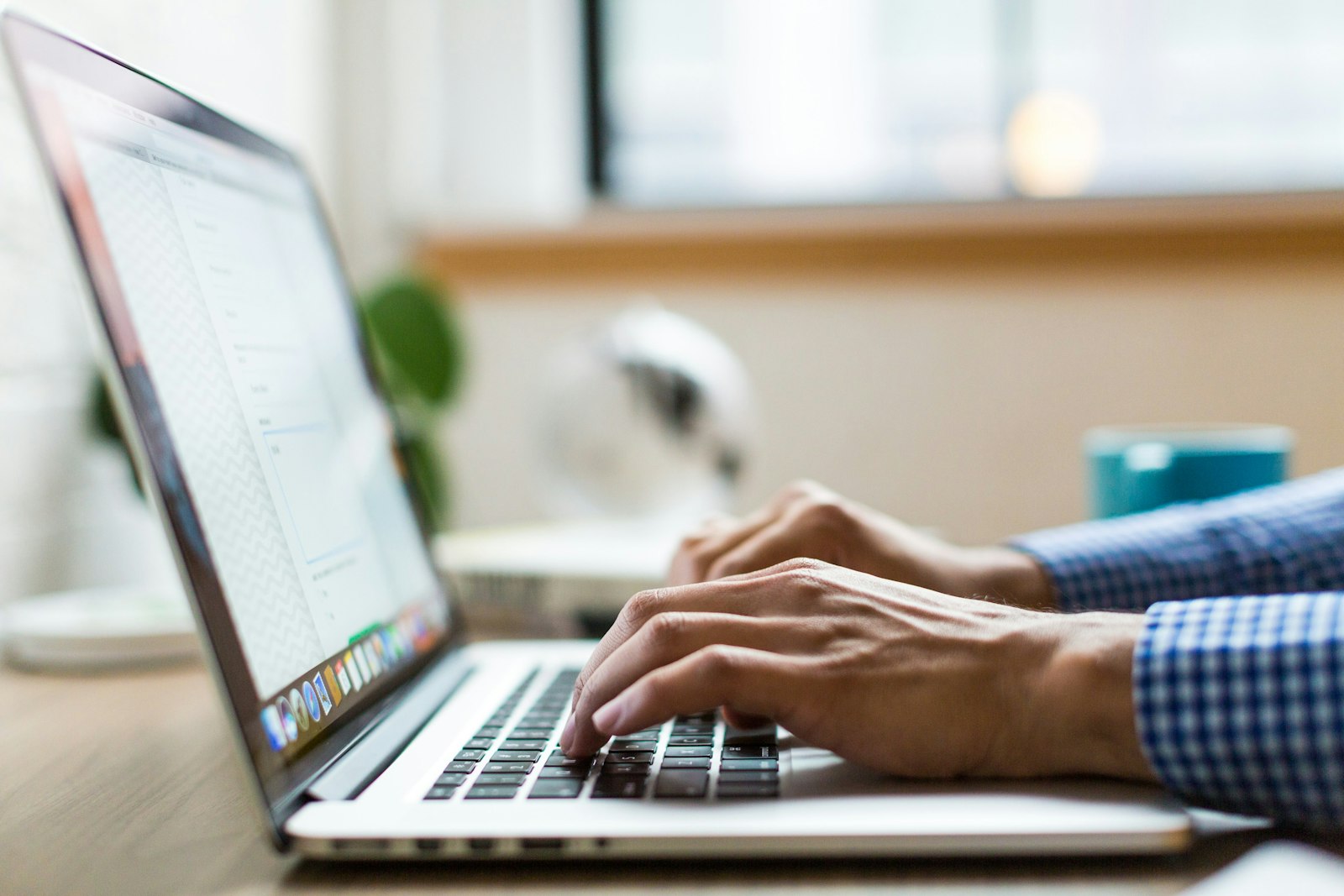 Persona trabajando con su portatil, gestionando su negocio online